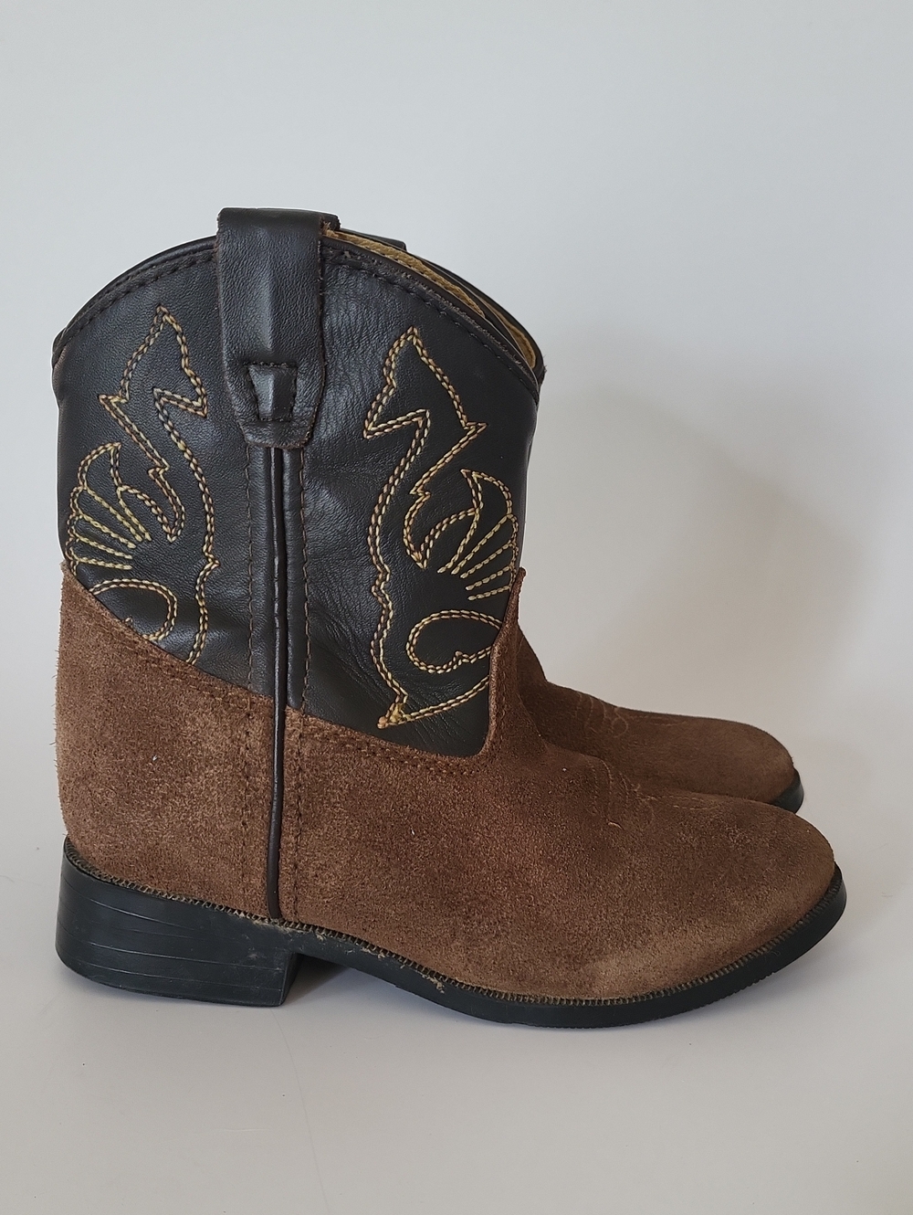 Masterson Suede Cowboy Boots Size 8D Toddler